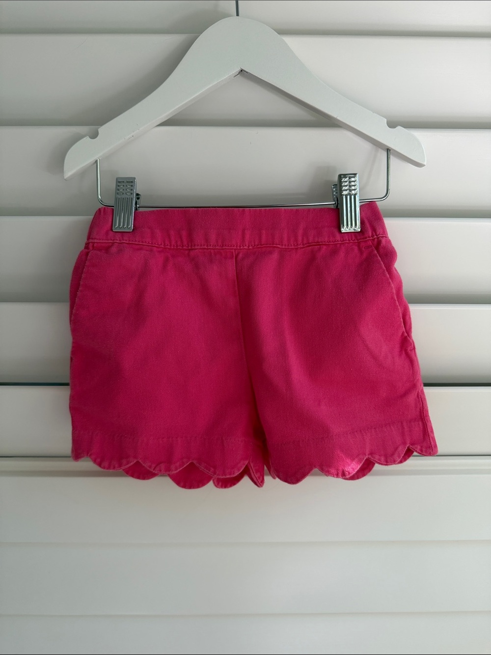 Crewcuts Bright Pink Scallop Hem Shorts